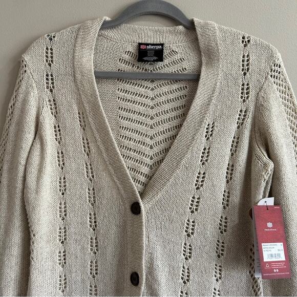 NWT Sherpa Aastha Open Knit Cardigan - Picture 2 of 8